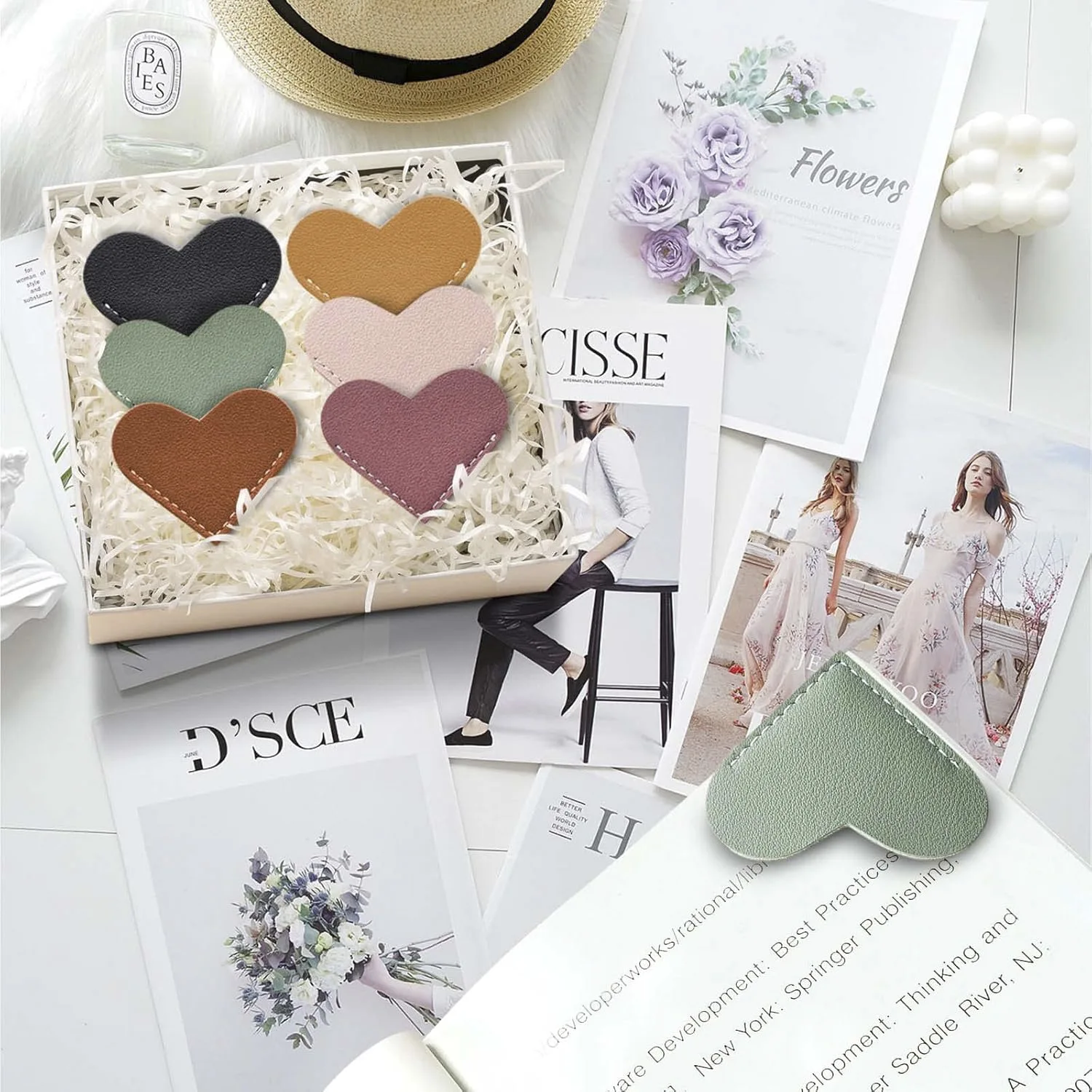 

6 Pcs Heart-shaped Bookmark Corner Markers Bulk for Women Marks Reading Accessories Bookmarks Fashion Page