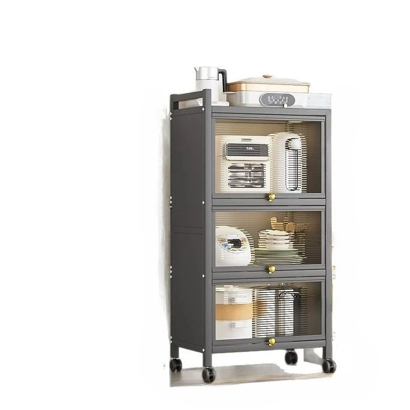 

Kitchen Shelves Multi layer Lockers Household Microwave Oven Removable Back Plate Deepening Cabinets