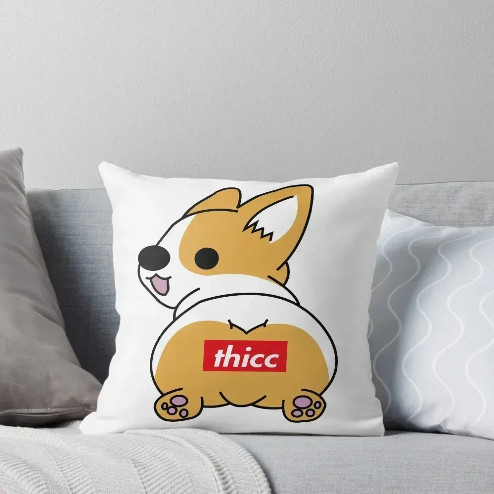 Thicc Corgi Butt Throw Pillow Anime Decorative pillow case pillow