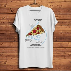 pizza and doughnut instructions Funny Donut Pizzeria T Shirt Men Homme Casual Short Sleeve Daily TShirt Unisex Breathable Tee