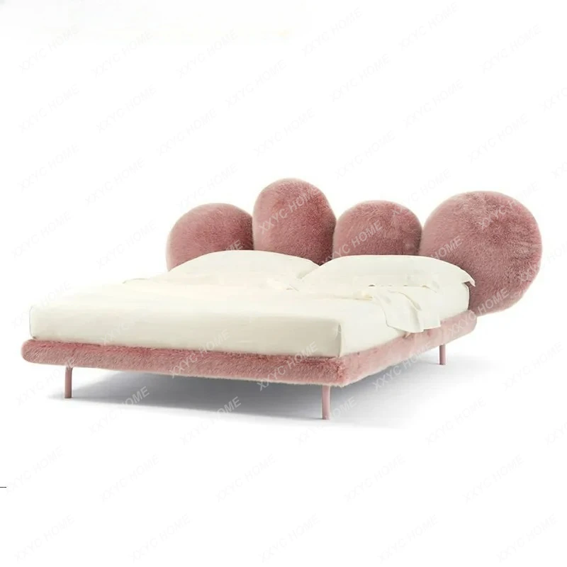 LX Internet celebrity princess light luxury double bed modern minimalist style  1.8 meters fluff bed