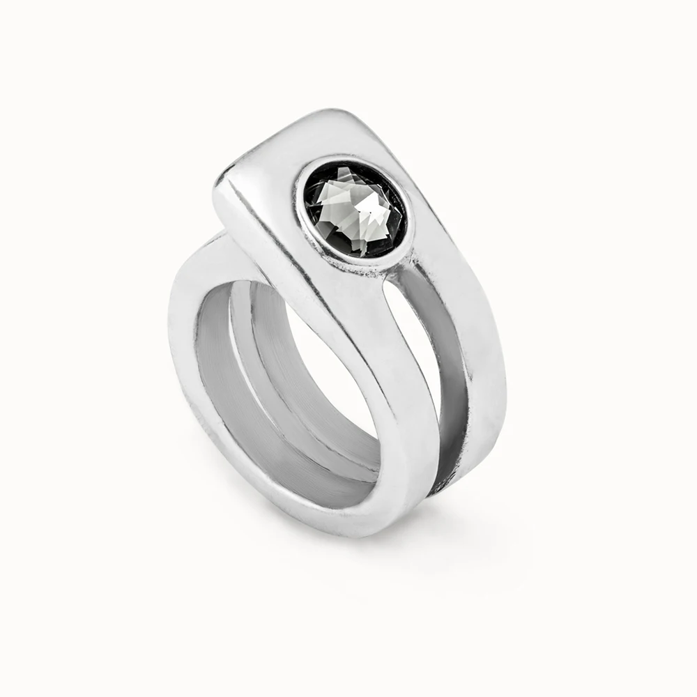 

Кольцо Unode 50 с серым драгоценным камнем, высокое качество, популярное в Европе и Америке, модель 2026 года, идеально для повседневного ношения