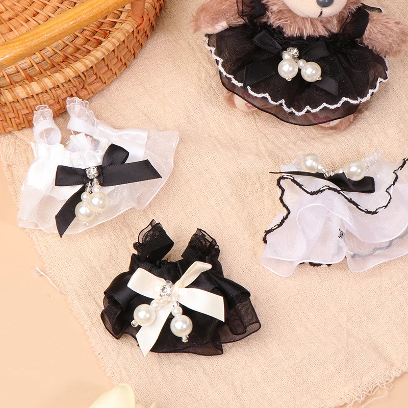 For 13cm Doll Clothes Doll Dress Pearl Bowknot Lace Dress-up Doll Accessories Doll Clothes Changing