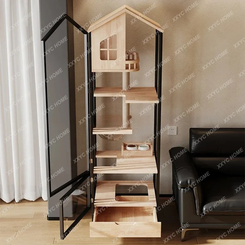 XX Light luxury cat villa does not occupy a small apartment with toilet for household use
