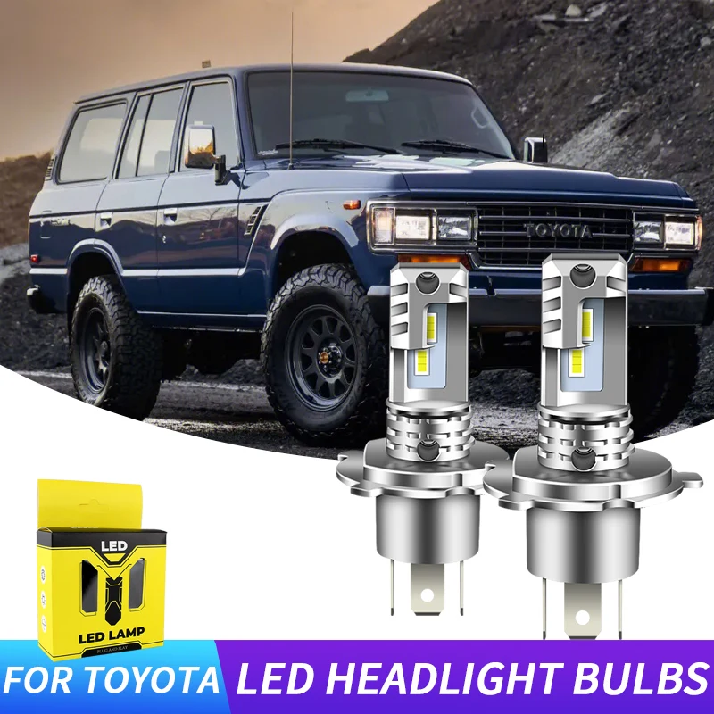 

2PCS For Toyota FJ Cruiser 2007-2014 H4 LED Headlight Bulbs CSP Fanless High & Low Beam H4 LED Headlamp 12000lm 6000K