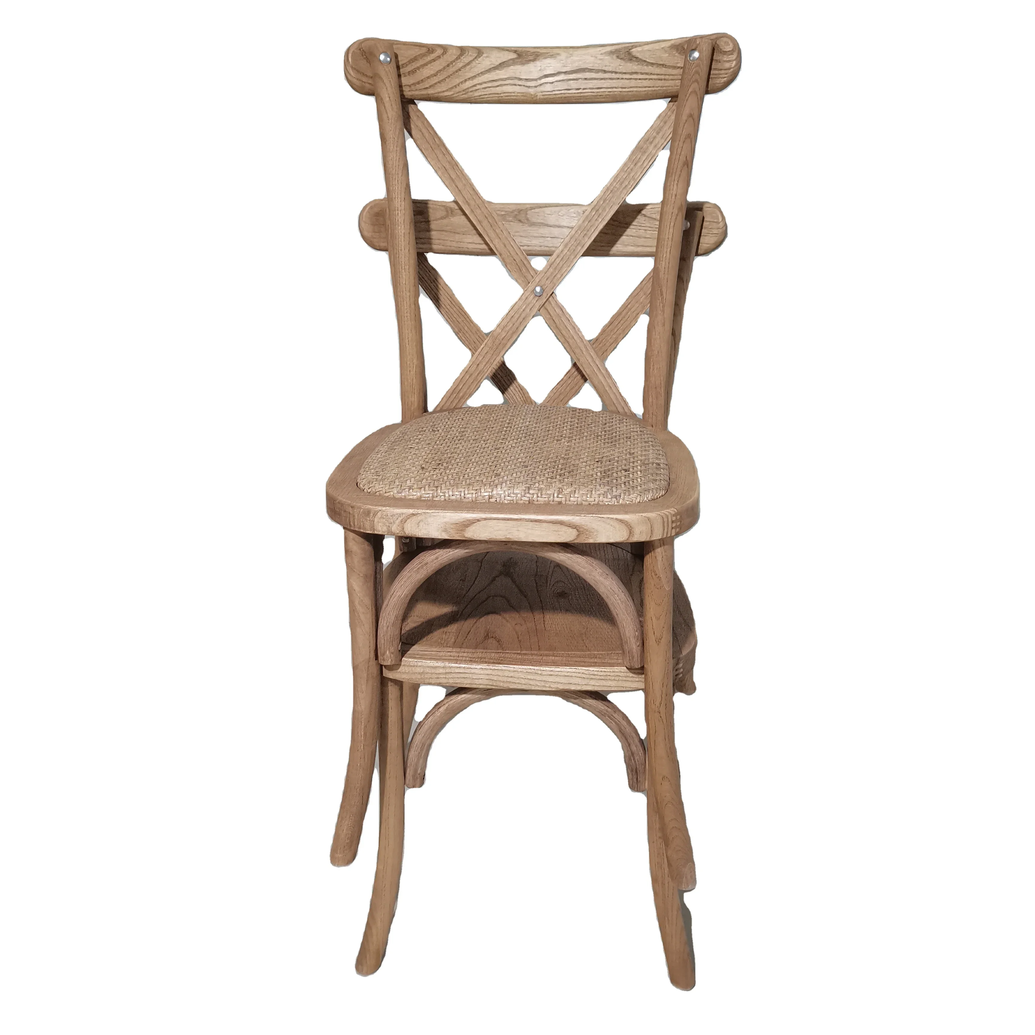 

'modern design popular nice solid wood dining stacking wedding X cross back wood chair for restaurant and wedding