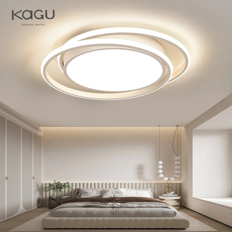 kagu-円形のモダンなデザインのledシーリングライト室内装飾ライト黒と金リビングルームベッドルームキッチン書斎に最適です。