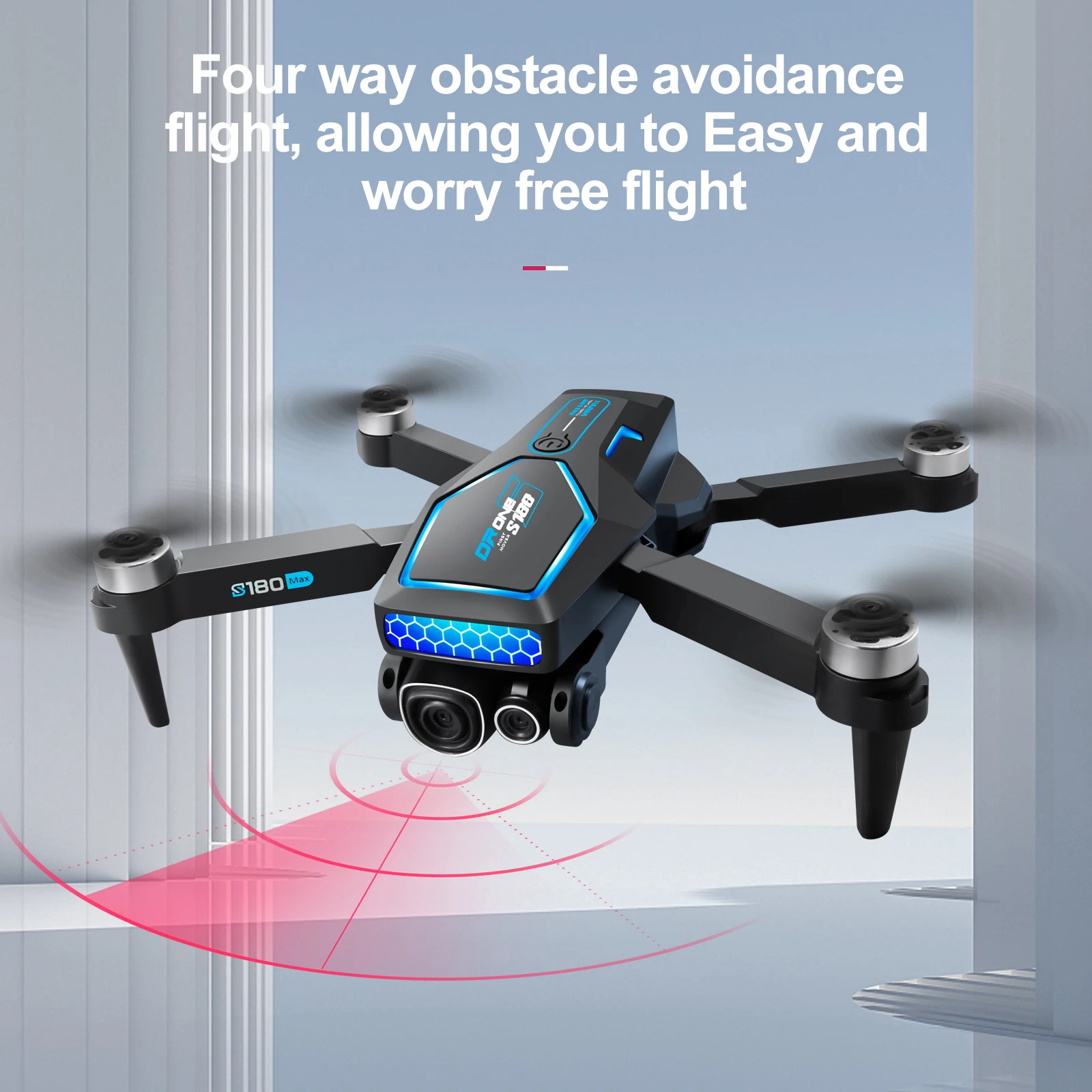 K750FA-Drone S180 GPS 5G Wifi 8K HD, Caméra ESC pour Touristes, Flux Optique, Évitement d'Obstacles, Moteur Brushless, RC, Quadcopter Pliable, Jouets