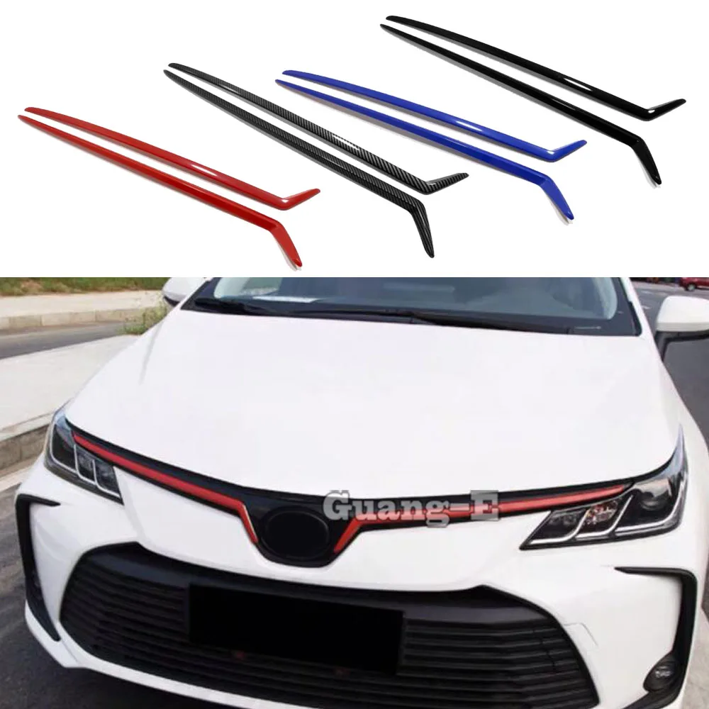 

Front Racing Grid Grill Grille Cover For Toyota Corolla Altis 2019 2020 2021 2022 Trim Car Accessories Exterior Frame Stick