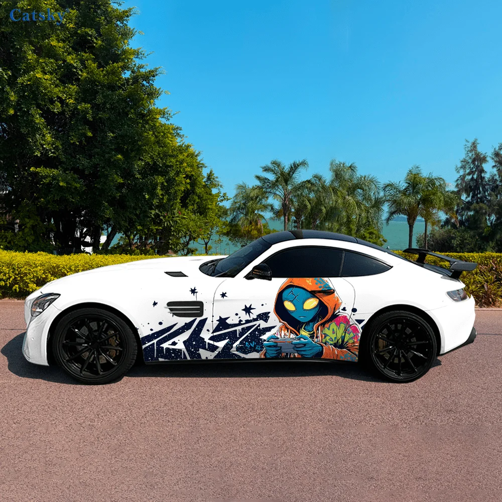 2-pecas-adesivo-decorativo-e-pratico-para-carro-com-tema-alienigena-e-ceu-estrelado-resistente-a-arranhoes-desbotamento-e-desgaste