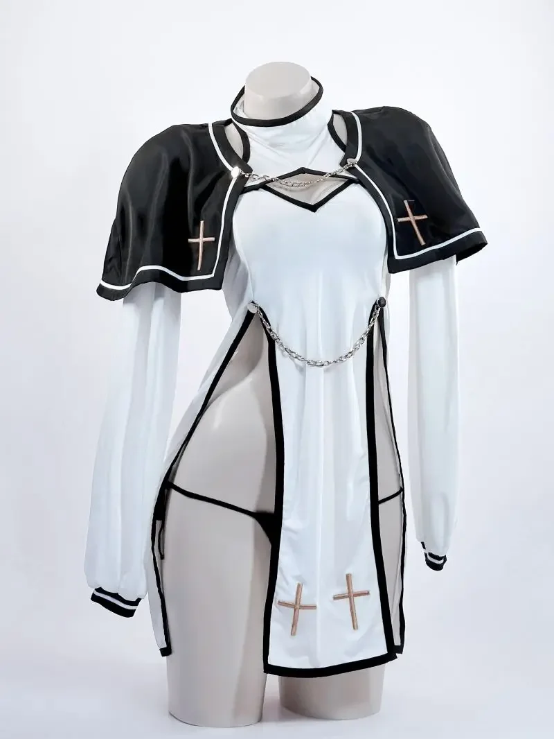 Original Design Fegefeuer Priester Cosplay Kostüm Nonne Cosplay Kleid Sexy Kostüme Für Frauen 2025, Halloween Weihnachten Party