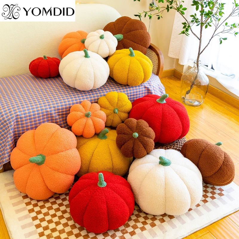 YOMDID Soft Pumpkin Pillow Pumpkin Plush Sofa Cushion Bedroom Halloween Thanks Decor Kids Birthday Gift Baby Soothing Pillow