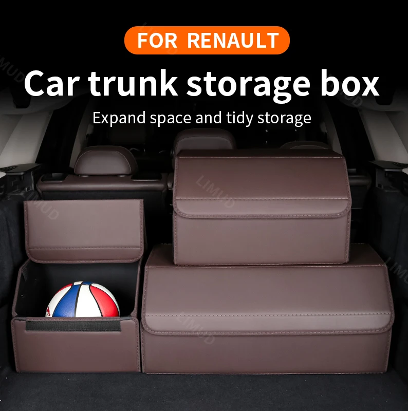 

Car Trunk Organizer For Renault Clio Lutecia Megan Latitude Captur Kadjar Austral Rafale Espace Scenic 5 e-tech Cars Accessories