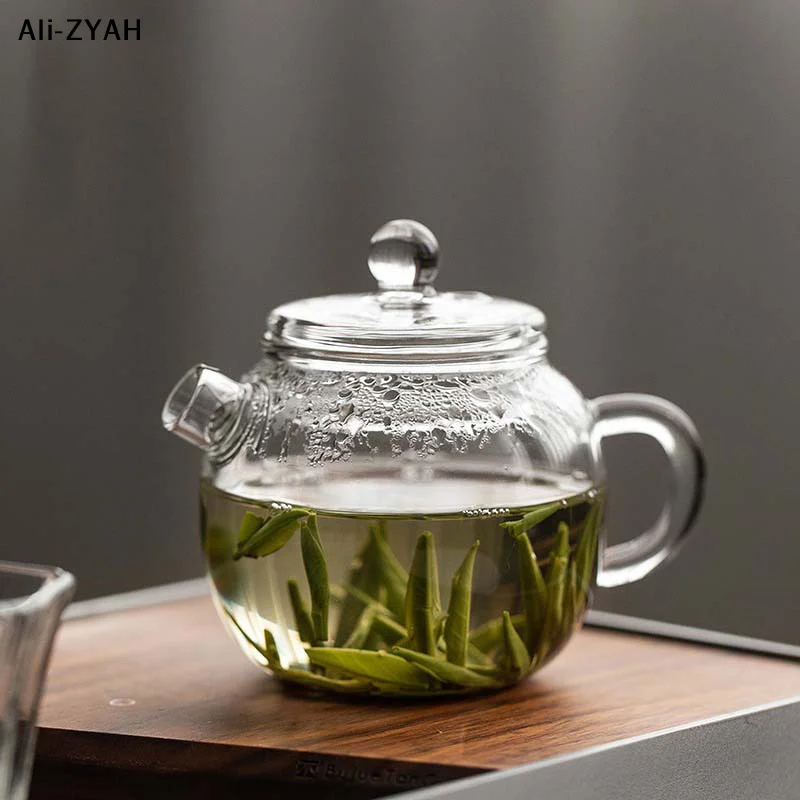 CCA83-150ml/5oz Mini-Teekanne aus klarem Glas, hochborosilikat, für heiße Getränke, Kung-Fu-Tee, für Zuhause, Büro, Café