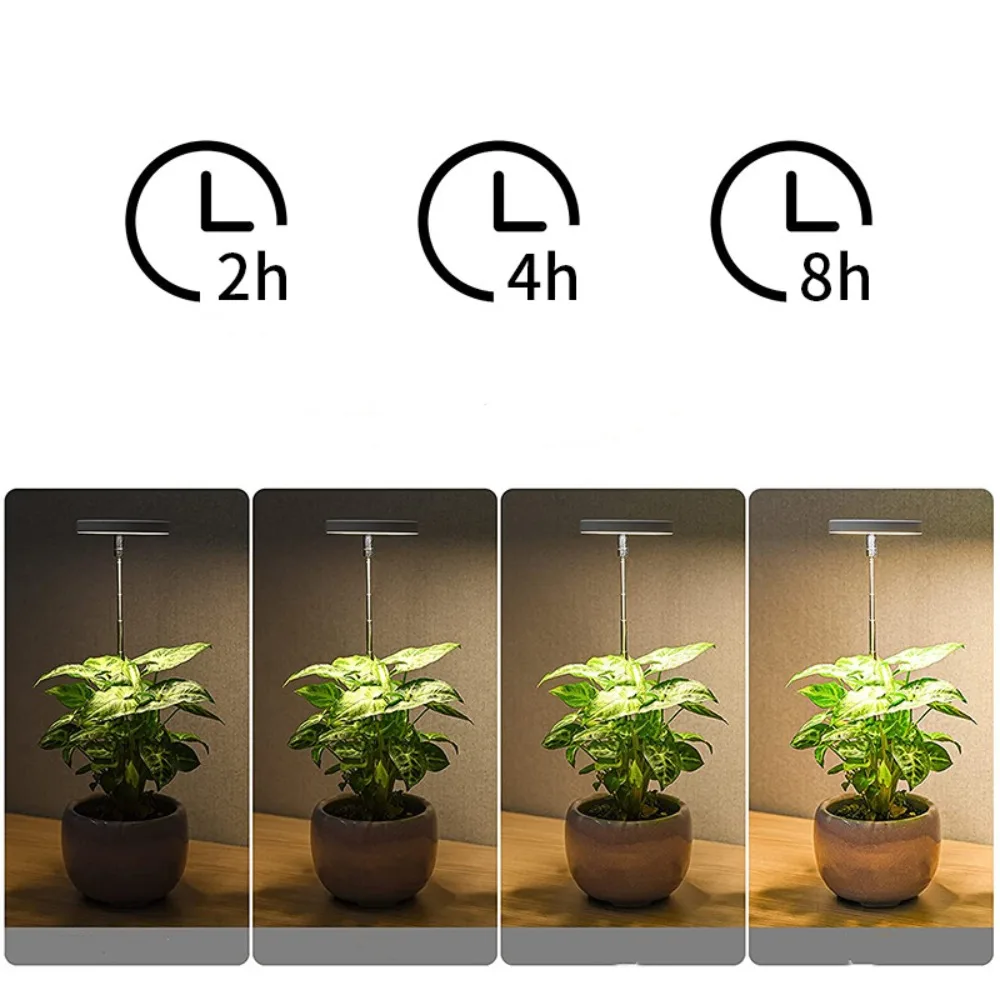 New LED Plant Growth Lights Full Spectrum Simulated Sunlight LED Plant Light Adjustable Angel Ring Ground-mounted Fill Light