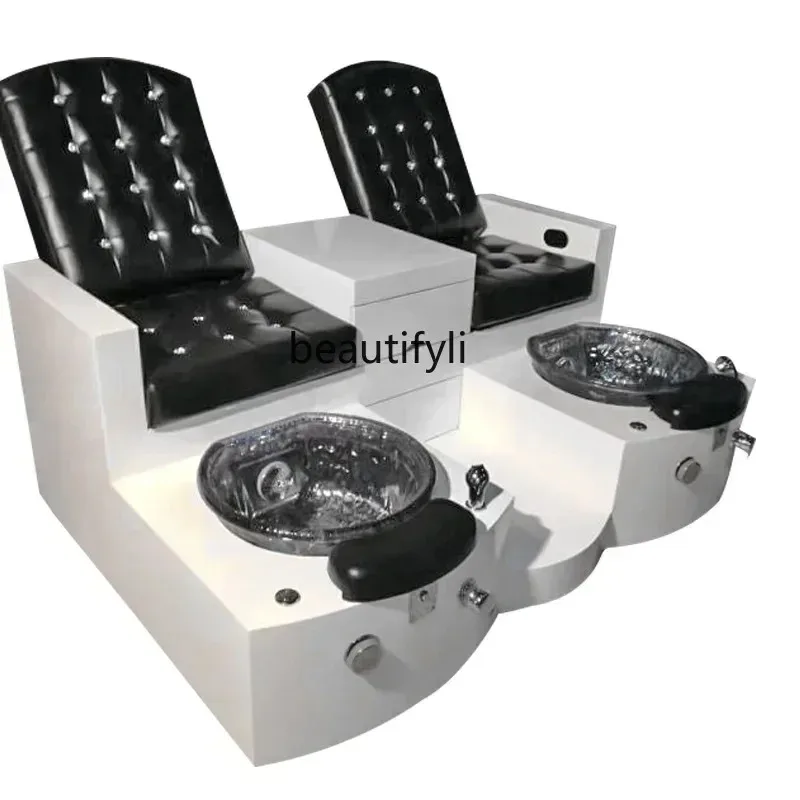 LHY26 ssss 26 New wood solid wood double seat foot bath manicure chair beauty eyelash equipment