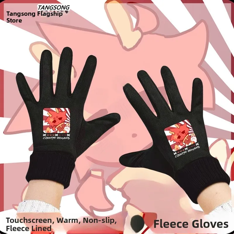 

Warm Fleece Lined Cycling Gloves Touch Screen Compatible Casual Unisex Winter Gloves for Men And Women Youth Fashion Accessories
