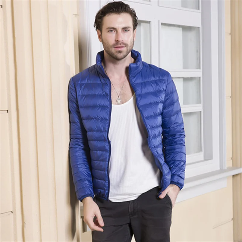 Chaquetas de negocios para hombre, ropa de marca, abrigos de plumón ultraligeros, abrigo informal para exteriores, Otoño e Invierno