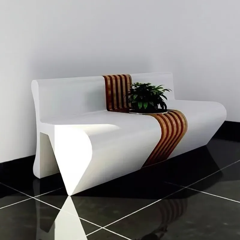 

FRP книжный табурет художественное сиденье на открытом воздухе креативная культура квадратный табурет со спинкой для общественного отдыха