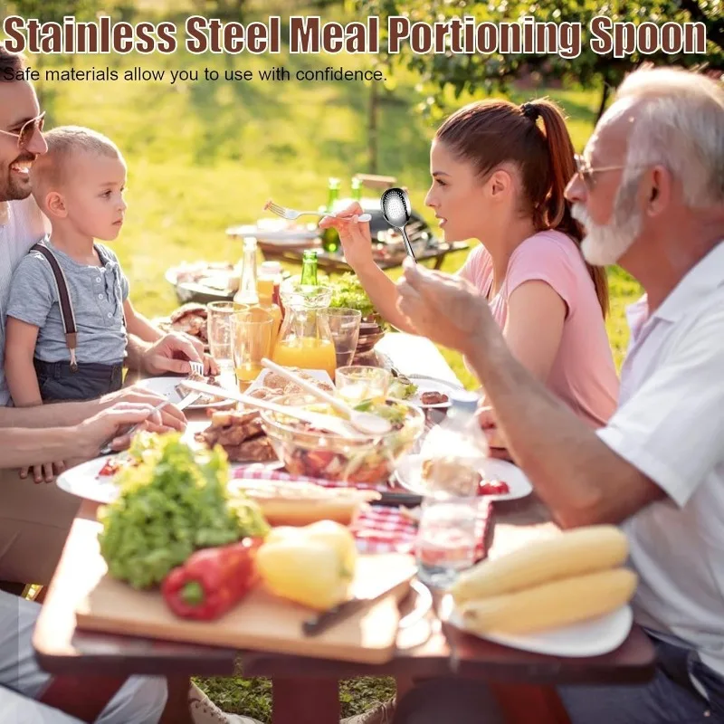 الفولاذ المقاوم للصدأ تخدم ملعقة الطعام حساء ملعقة أرز مع ثقب استنزاف الحرارة معزول مقبض أدوات المطبخ المطعم المنزلية #3
