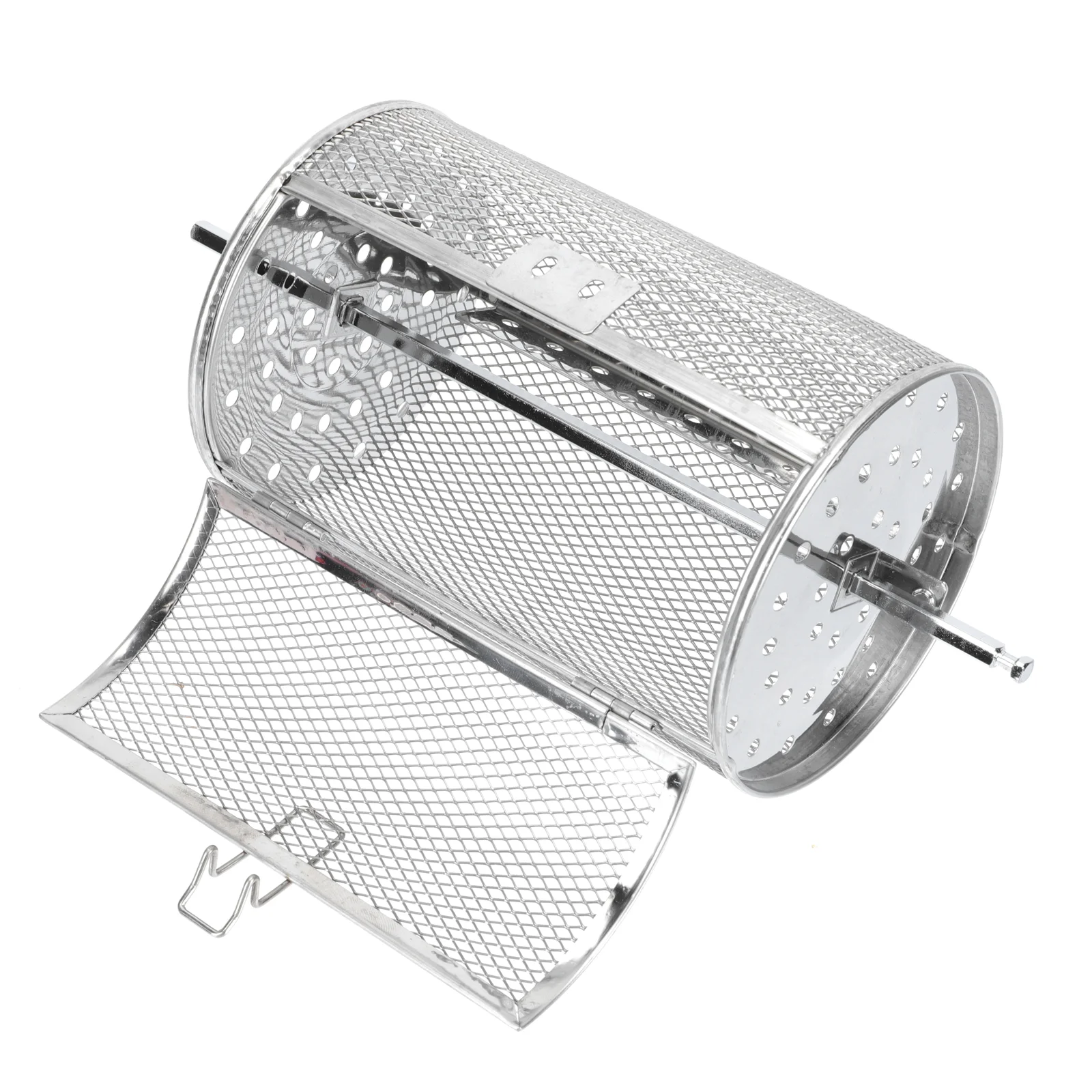 

Skewers Stainless Steel Rotating Cage Oven Baking Tool for Nuts Barbecue Grill Peanut Roaster