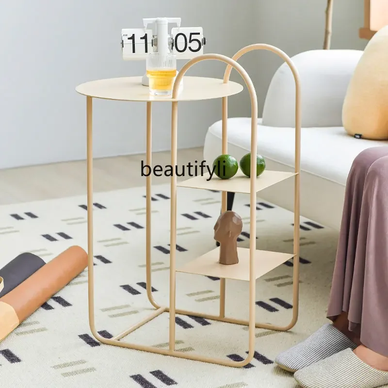 

Shelf Floor Living Room Sofa Side Table Modern Simple Coffee Table Display Stand Corner Table