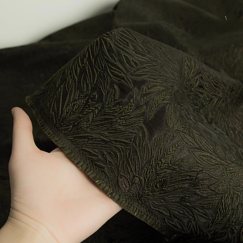 金糸ジャカード生地エンボス加工クリスプ DIY 縫製ファッションジャケット春夏デザイナー服生地メートル単位