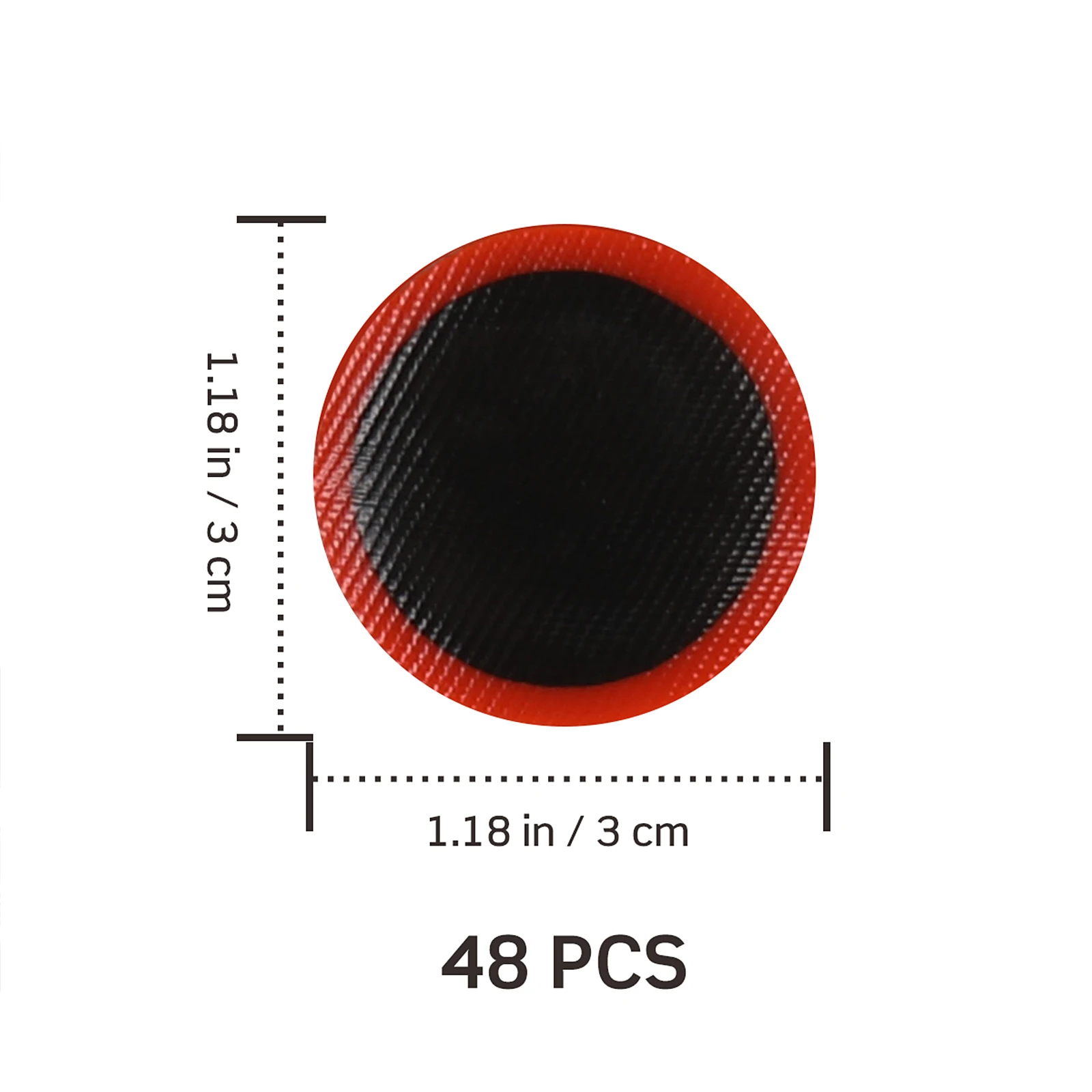 

48Pcs Round Tire Patch 30Mm Self-Adhesive Rubber Patches for Bicycle Inner Tube Repair Tool for Punctured Tubes and Air Beds