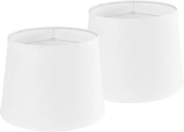 

Набор из 2 белых абажуров для настольных и напольных ламп с элегантным текстурным дизайном