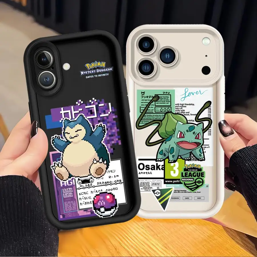Japan Anime Bulbasaur Hülle für Apple iPhone 17 Pro Max XR 11 15 16e 17E 16 14 Plus 12 XS 13 Mini Handyhülle