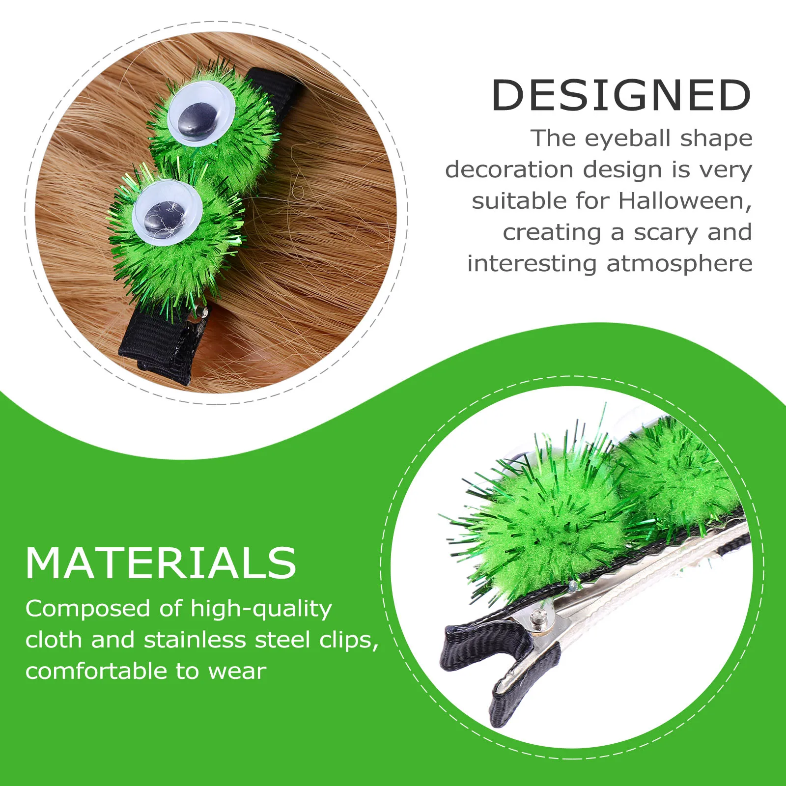 

Заколки для глазного яблока, заколки для волос на Хэллоуин, страшные заколки, аксессуары для девочек, украшение для косплея, легкий вес, легкий магазин