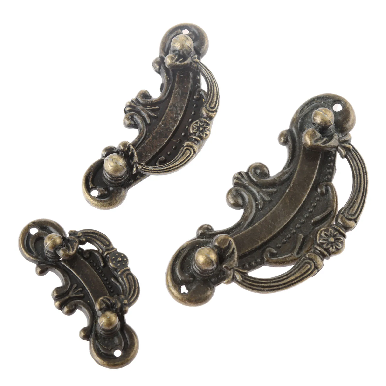 DRELD Antique Furniture Handle Vintage Drawer Cabinets Knobs and Handles Door Cupboard Handles Kitchen Pull Furniture Fittings