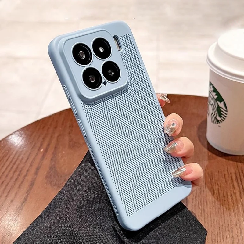 Сетчатый охлаждающий чехол с рассеиванием тепла для Redmi Note 14 Pro K80 K70 K60 K50 K40 Pro, ультратонкая пленка для объектива, противоударный бампер для ПК