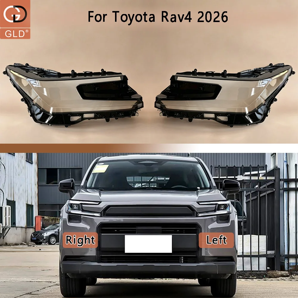 Headlight Transparent Lens For Toyota 2026 Rav4 Headlamp Cover Transparent Headlight Shell Replace Original Lampshade Plexiglass