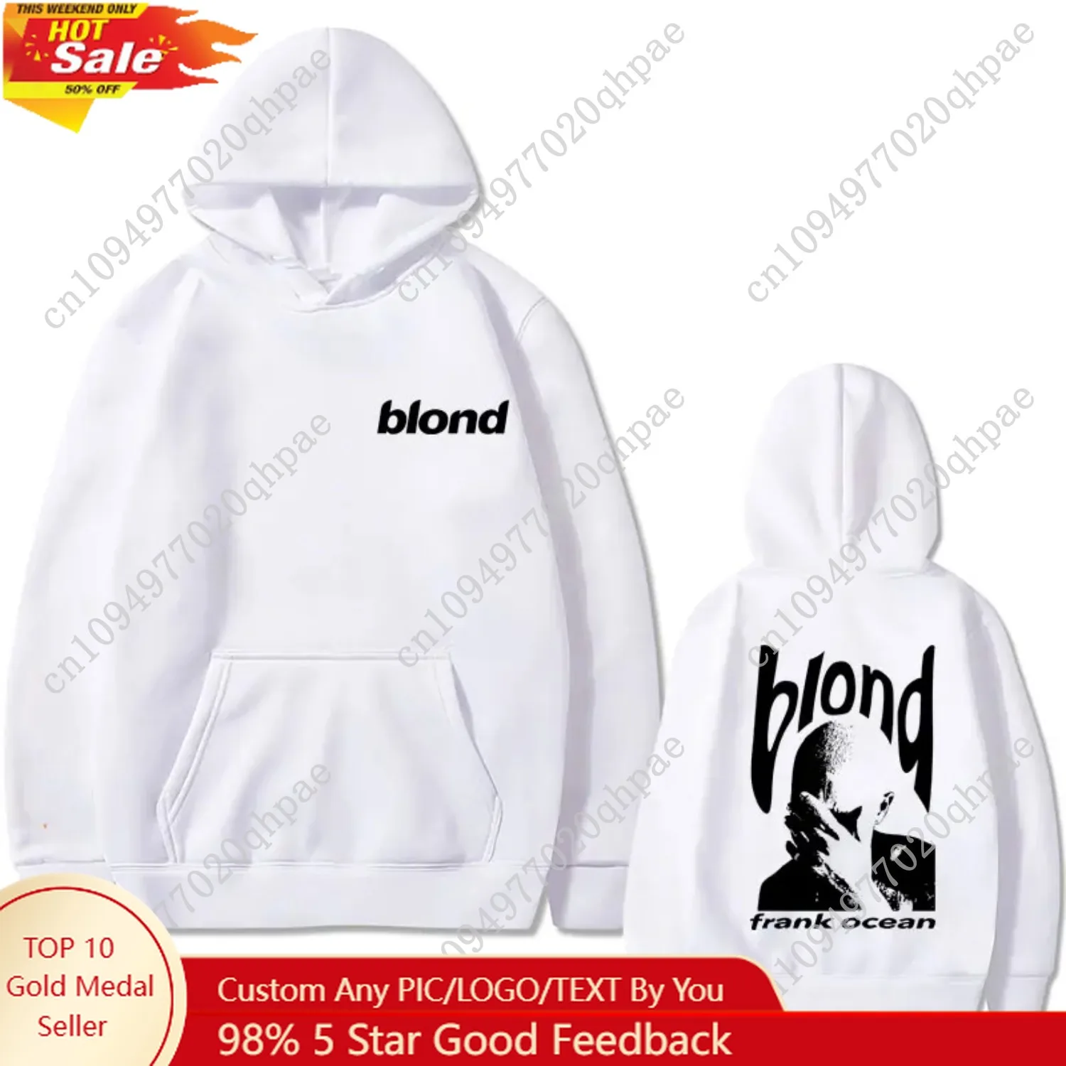 

Frank Hip Hop Oversized Tshirt Ocean Vintage Hoodie Blond Fashion Popular Music Singer R&B Sweatshirt Men Women Casual Hoodies