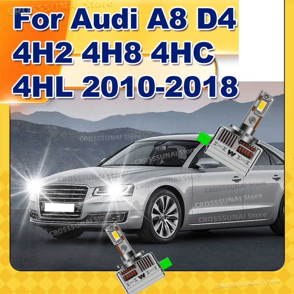 

Светодиодная фара Canbus CSP 50000LM 6000K Замените ксеноновую лампу для Audi A8 D4 4H2 4H8 4HC 4HL 2010-2018 2011 2012 2013 2014 2015
