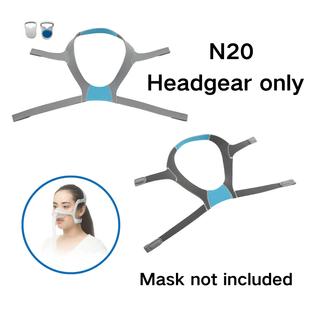 Replacement Headband for Resmed Airfit N20 Mask Nasal Mask Unisex CPAP Adjustable Replacement Headband for Sleep Apnea