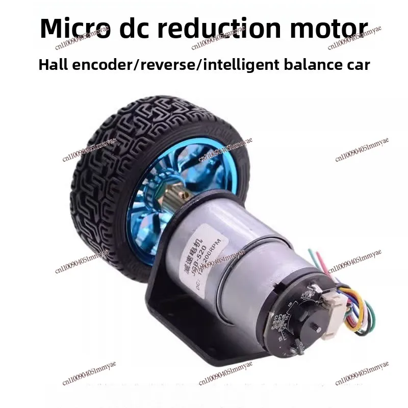 Hall Encoder DC Geared Motor 6V 12V Small Motor for Four wheel Drive Balanced Intelligent Trolley