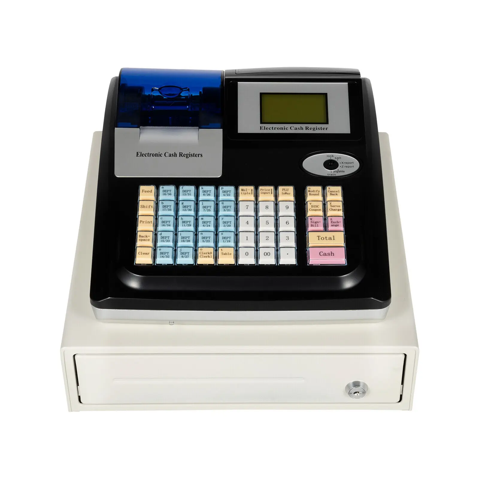 Square POS Terminal Cash Register, Complete with Printer, Cash Drawer & 48 Keys