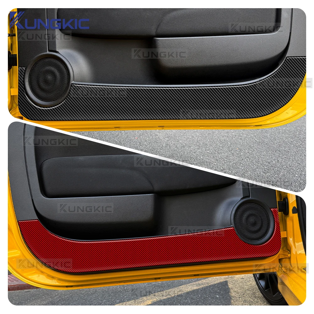 

Для Abarth 595 695 (2012-2024)/Fiat 500 500C (2008-2024)/Fiat 500E (2015-2019) наклейка из мягкого углеродного волокна, противоударная накладка на дверь автомобиля