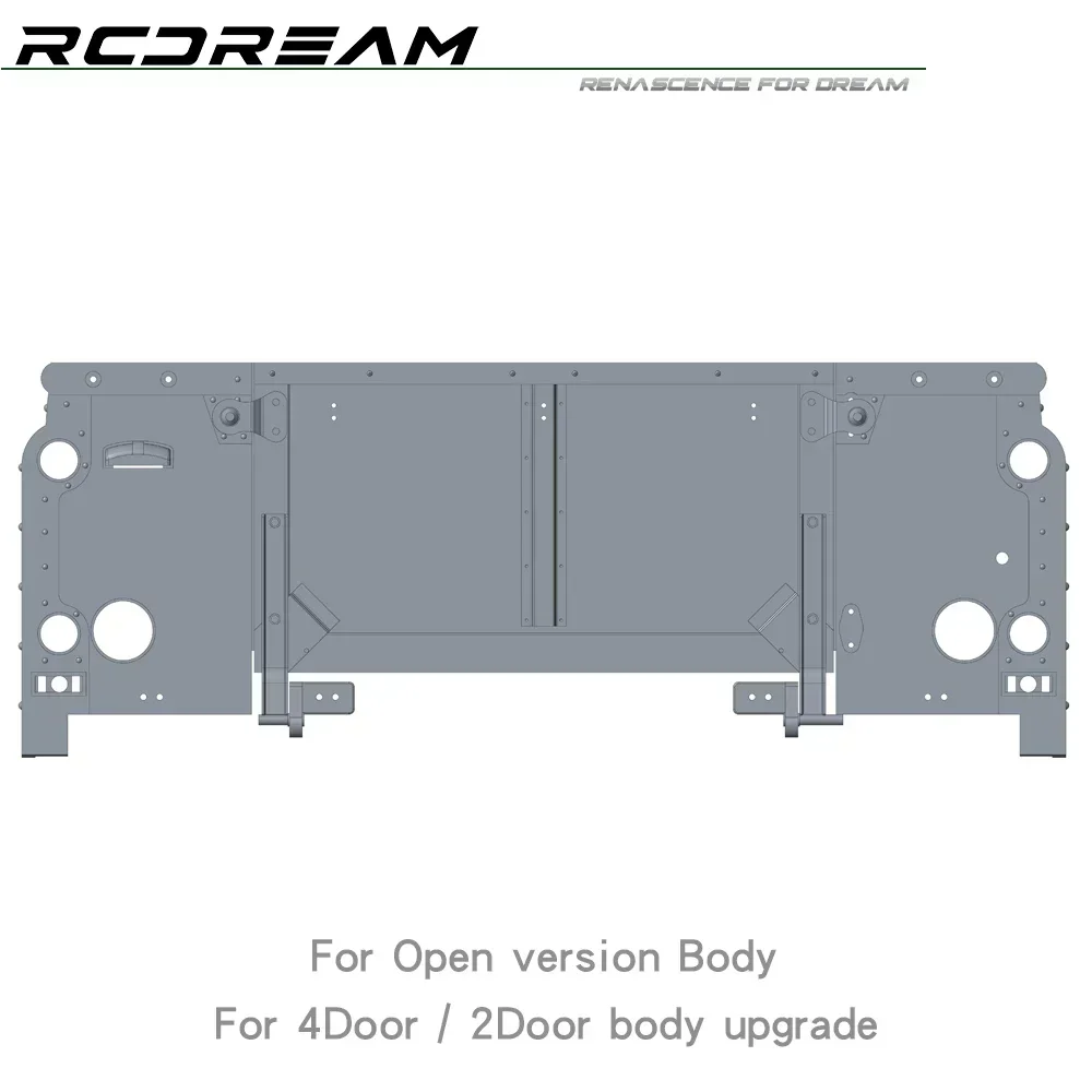 RCDream Flipped Tailgate / Drops Down Tailboard for Open Version Pickup/2Door/4Door Spare Upgrade Parts #D1C4N1 #D1C4 #D1CN1