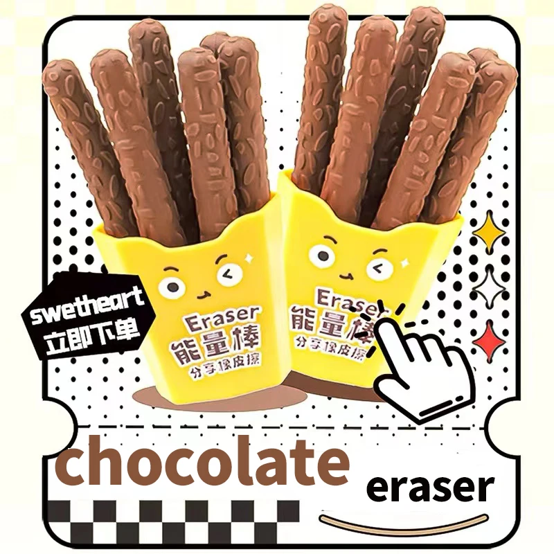 Kawaii estetik kırtasiye ürünleri okul öğretmeni hediye ofis malzemeleri sınıf okula geri sevimli kauçuk çikolata silgi