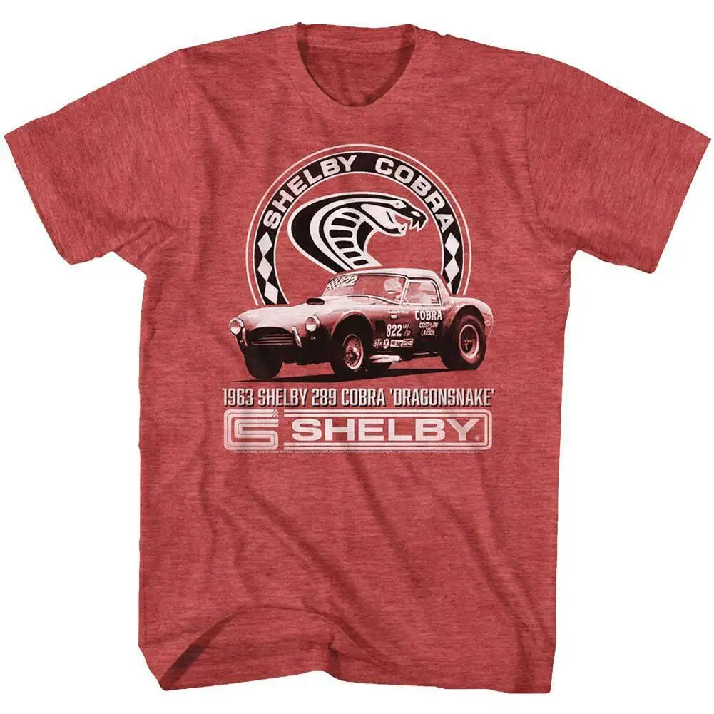 Men'S Carroll Shelby Dragonsnake T Shirt Medium Red Heather