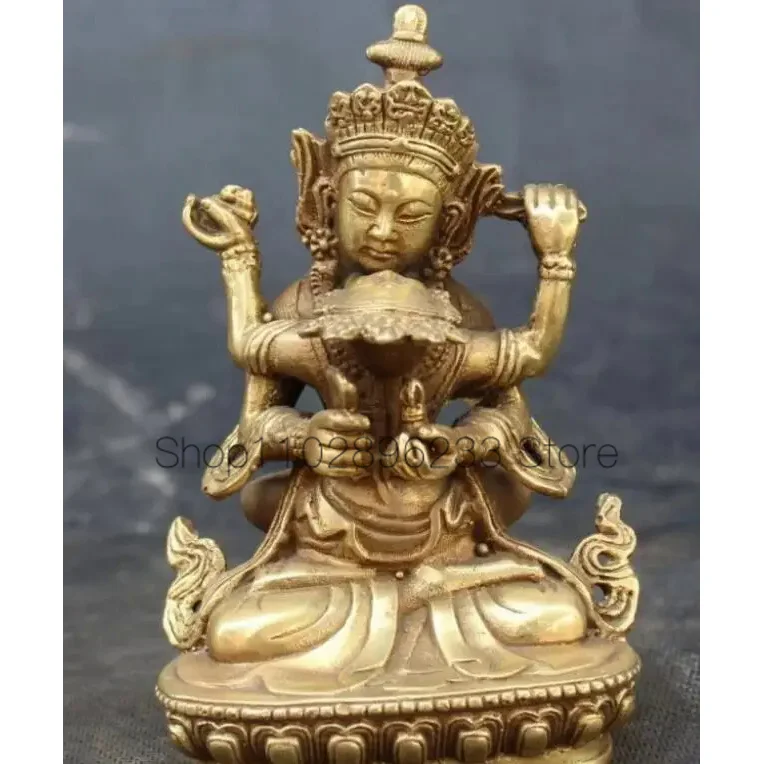 

Tibetan Buddhism Bronze Seat Mandkesvara Yab-Yum Happy Tantra Buddha Statue