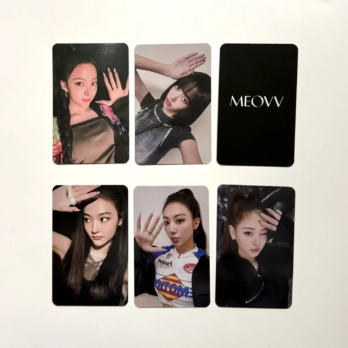 Kpop MEOVV بطاقة صور يدوية عيني مفتوحة ألبوم VVIDE بطاقات صور براودكاست Gawon Sooin Anna Narin مجموعة هدايا المشجعين #6