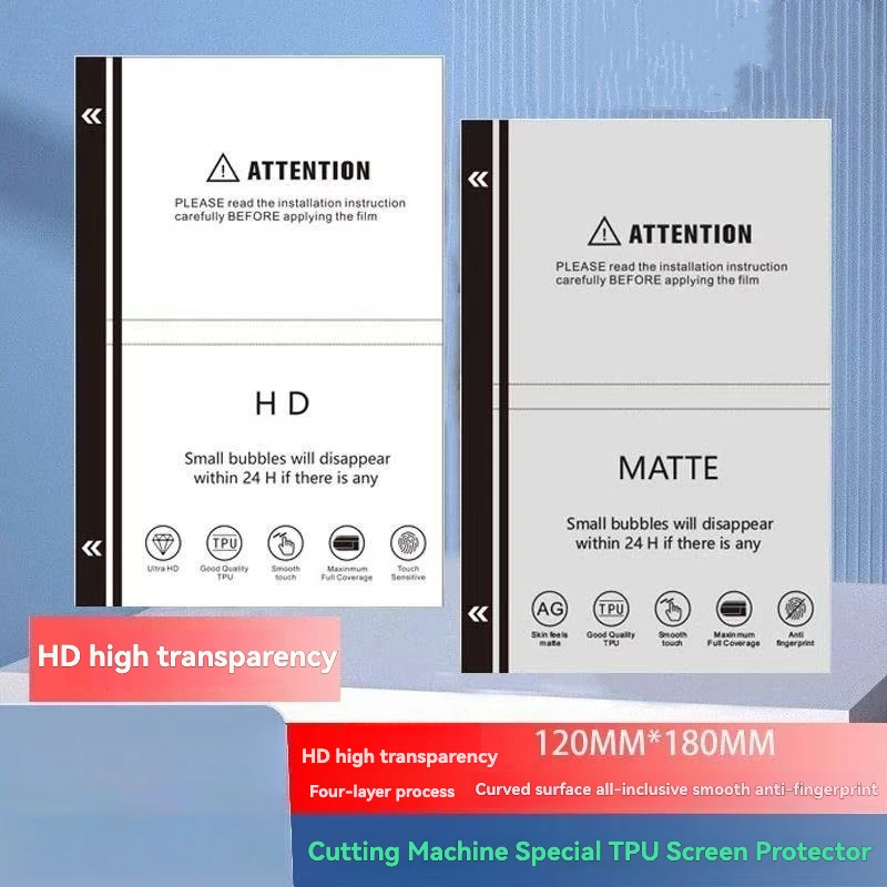 20/50 piezas máquina cortadora de 8 pulgadas película de hidrogel flexible especial-TPU HD/película de hidrogel esmerilado, protector de pantalla de teléfono móvil