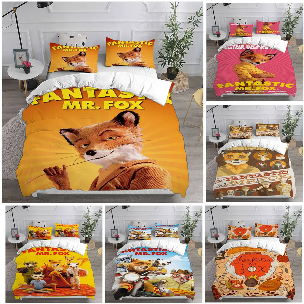 

Fantastic Mr. Fox (2009) Bedding Sets Bed Cover Comforter Duvet Cover Pillow Case 2-3 Pieces Sets Kids Adult Bedroom Decor