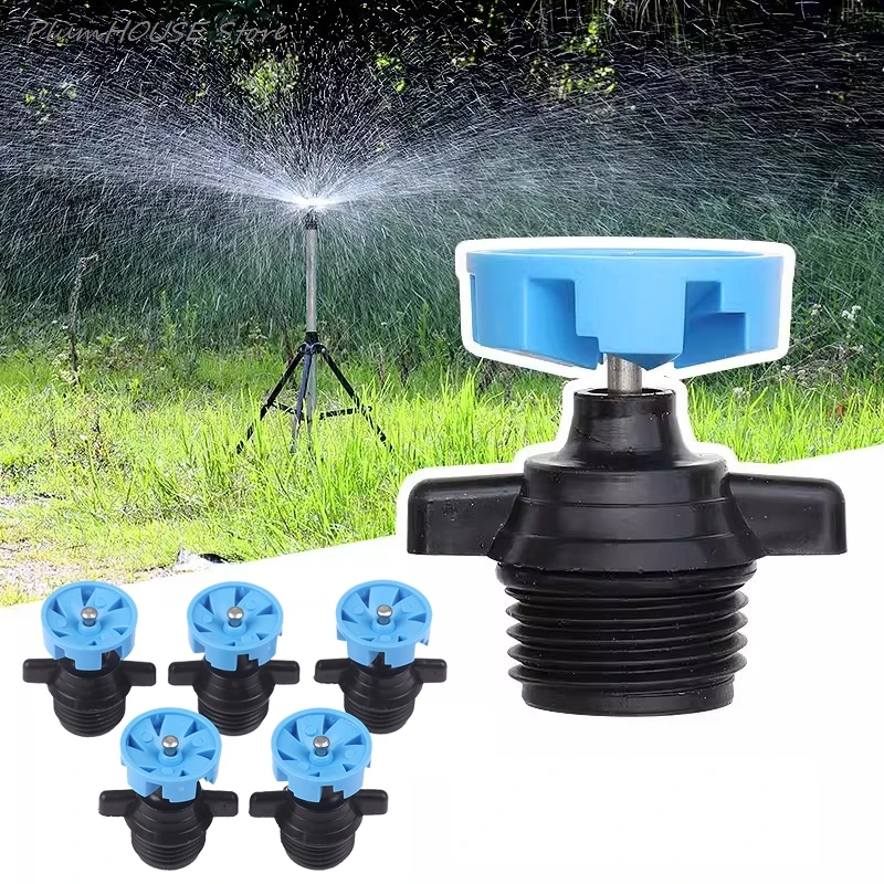 1/5pcs360 Degree Rotating Irrigation Nozzle Garden Lawn Irrigation 1/2 Inch Male Thread Automatic Rotating Sprinkler Garden Tool