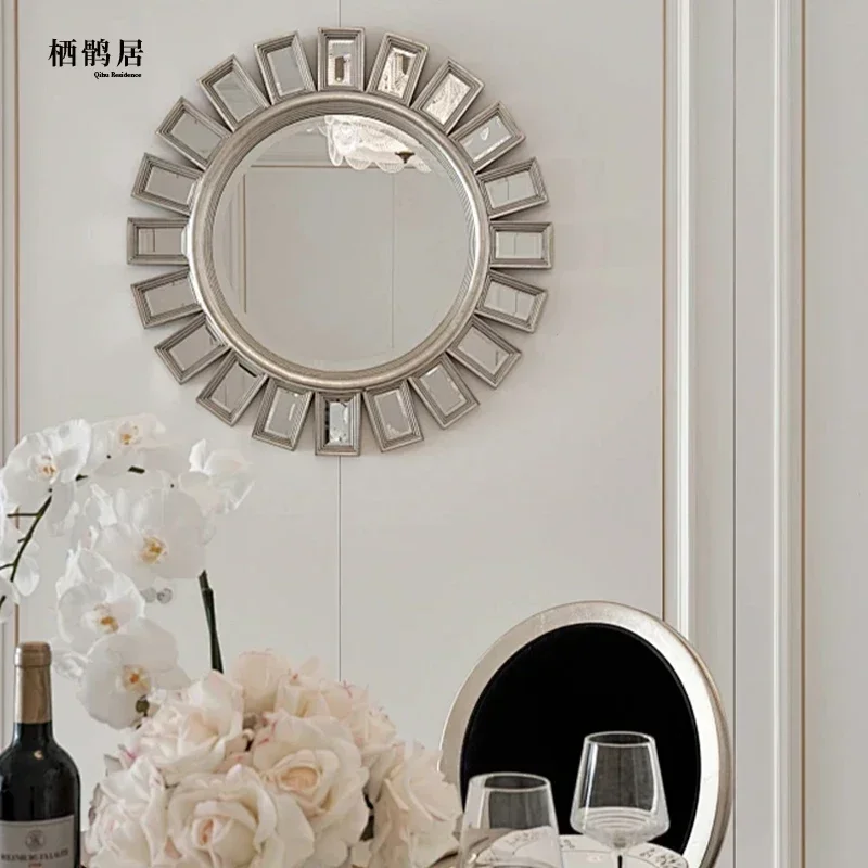superior quality Perched in the Nordic light luxury style makeup mirror, living room, entrance decoration, wall-mounted mirr