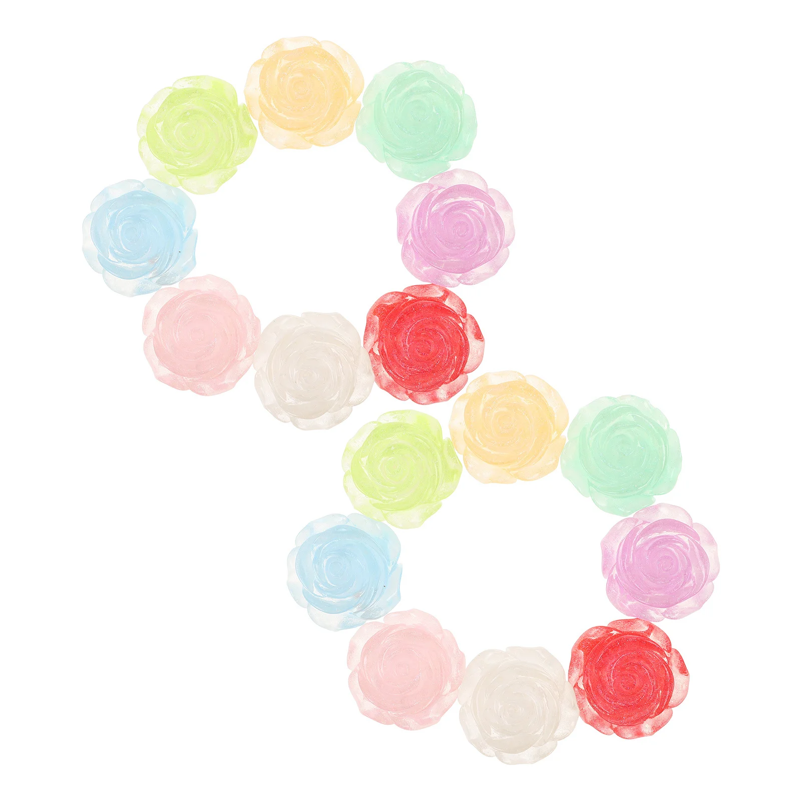 16 قطعة من مشابك الشعر المصنوعة من الراتنج المتوهجة والتي يمكنك صنعها بنفسك للديكور والحفلات اليدوية المبتكرة والرومانسية #5